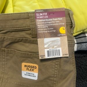 Carhartt slim fit skinny leg Crawford double front pant